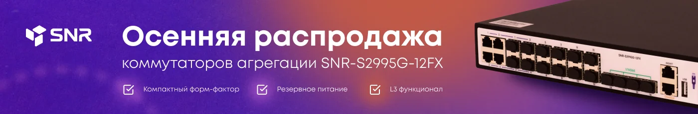 Switch. Осенняя распродажа SNR-S2995G-12FX