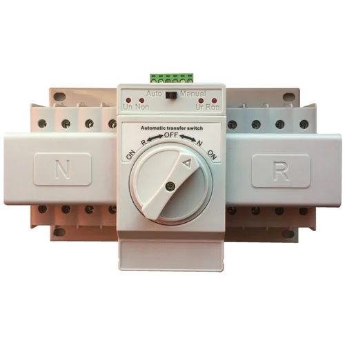 Блок автоматического ввода резерва 380/220В до 63А, переключатель с приводом, ЗУ 12В/5А, возможность автоматического запуска генератора