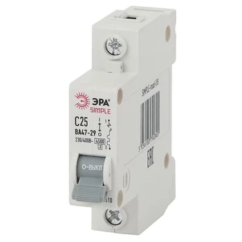 Выключатель автоматический модульный 1п C 25А 4.5кА ВА 47-29 SIMPLE-mod-05 ЭРА Б0039222