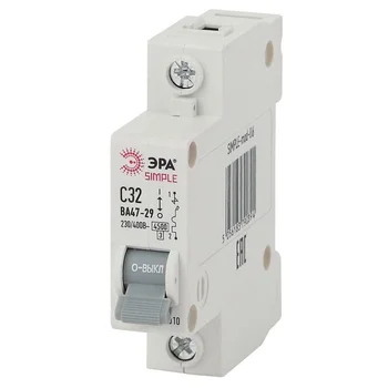 Выключатель автоматический модульный 1п C 32А 4.5кА ВА 47-29 SIMPLE-mod-06 ЭРА Б0039223