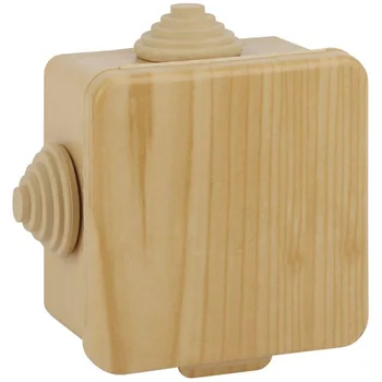 Коробка распаячная ОП КОР 80х80х50мм с гермовводами 7 вх. IP54 сосна Эра Б0043225