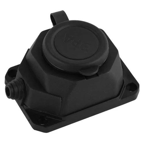 Колодка удлинителя 1-м с заземл. 16А IP44 K-1e-B-IP44 каучук черн. Эра Б0044543