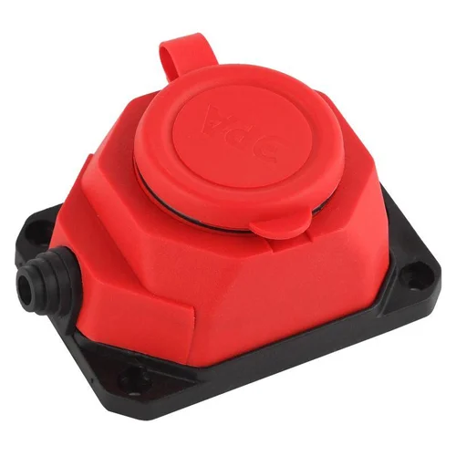 Колодка удлинителя 1-м с заземл. 16А IP44 K-1e-RED-IP44 каучук красн. Эра Б0044550