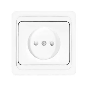Розетка 1-м СП Валери 16А IP20 без заземл. защ. шторки бел. UNIVersal В0022x