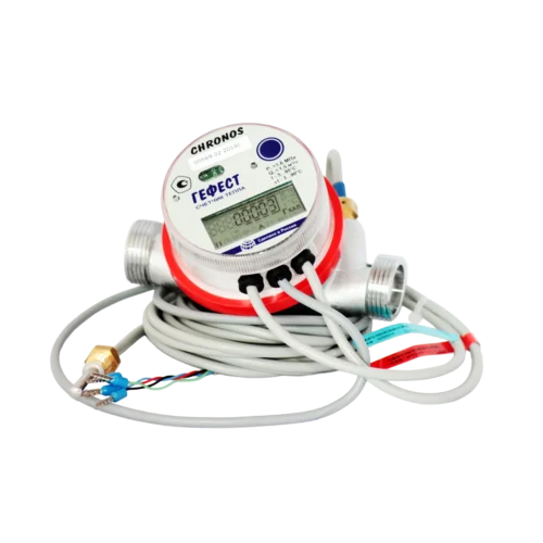 Счетчик тепла "Гефест 06.V1.IL", номинальный расход теплоносителя 0,6 м3/ч, импульсные входы/выходы, интерфейс LoRAWAN