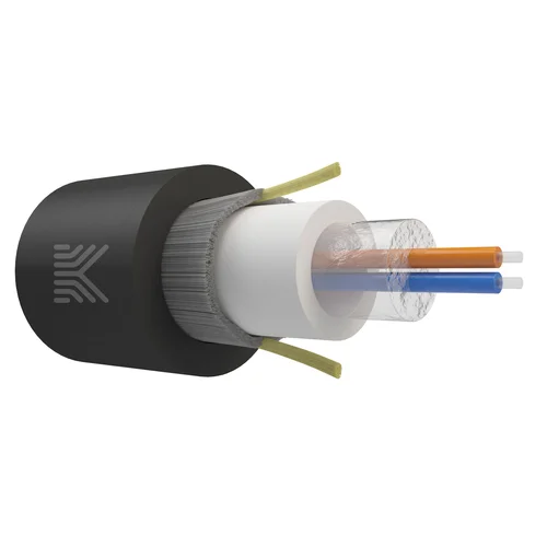 Дроп-кабель круглый, с центральной трубкой, усилен стеклонитями, 2 волокна, SM 9/125, G.657.A1, полиэтилен, 1 кН