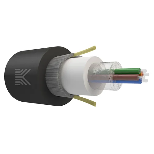 Дроп-кабель круглый, с центральной трубкой, усилен стеклонитями, 4 волокна, SM 9/125, G.657.A1, полиэтилен, 1 кН