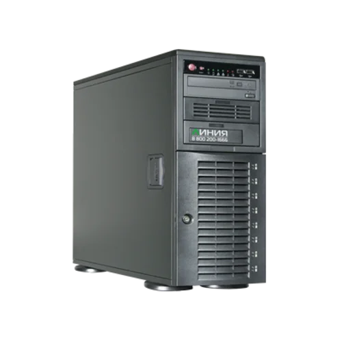 Видеосервер Линия NVR-32 SuperStorage для IP-видеокамер. Количество каналов: видео - 32, аудио - 32, до 8 HDD, до 2 мониторов.