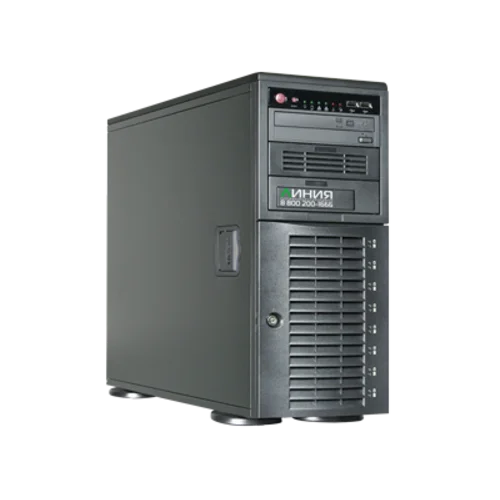 Видеосервер Линия NVR-48 SuperStorage для IP-видеокамер. Количество каналов: видео - 48, аудио - 48, до 8 HDD, до 2 мониторов.