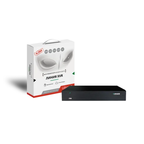 Мультиформатный видеорегистратор Линия XVR 4 H.265 для аналоговых и IP-видеокамер. Количество каналов: видео - 4, 1HDD объемом до 12Тб, H.265