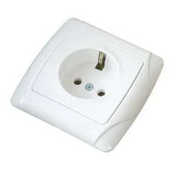 Розетка 1-м СП Маргарита 16А IP20 с заземл. бел. UNIVersal М0028