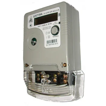 Счетчик электроэнергии однофазный многотарифный с внутренним реле 80А, 5(60)А, корпус W03, оптопорт, модуль LoRaWaN Вега, выход под антенну SMA