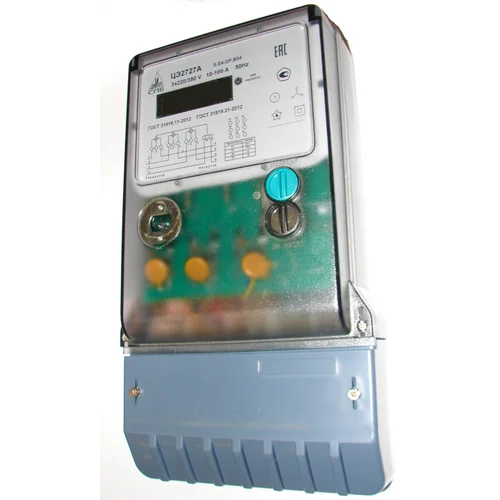 Счетчик электроэнергии трехфазный многотарифный с внутренним реле 80А, 5(60)А, корпус B04, оптопорт, модуль LoRaWaN Вега, выход под антенну SMA