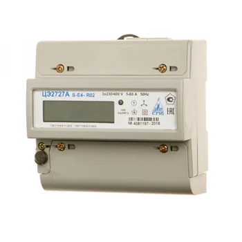 Счетчик электроэнергии трехфазный многотарифный, 5(60)А, корпус R02, модуль LoRaWaN СпбЗИП, выход под антенну SMA