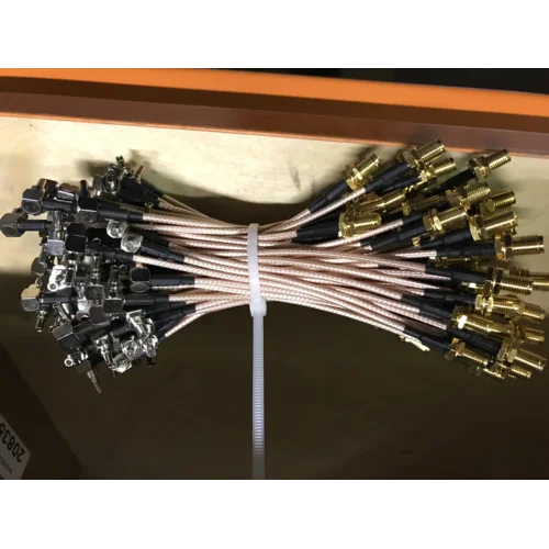 Кабельная сборка 0.15M RG-316U CRC9male(121L) SMAfemale с гайкой(S-231L GGT)