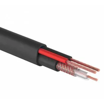 Кабель для видеонаблюдения (КВК) КВК-П-2 + 2x0,75мм², медь, наружный, тип О, бухта 200м, REXANT