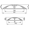 Кабель-канал напольный 75х17 L2000 пластик CSP-F G сер. DKC 01332