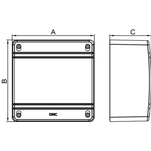 Коробка распределительная 110х110х55мм для кабель-канала DKC 01869