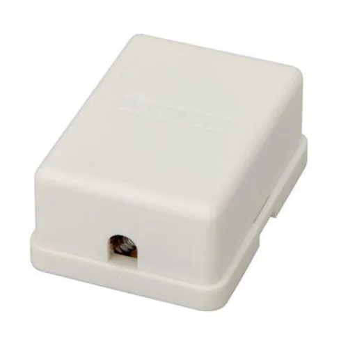 Розетка телефонная 2-м ОП RJ14 (6P4C) кат.3 бел. Rexant 03-0002