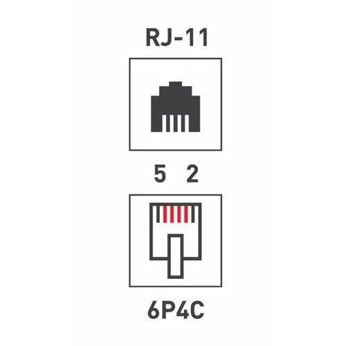 Розетка телефонная 2-м ОП RJ14 (6P4C) кат.3 бел. Rexant 03-0002