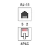 Розетка телефонная 1-м ОП RJ11(6P4C) Rexant 06-0100-B