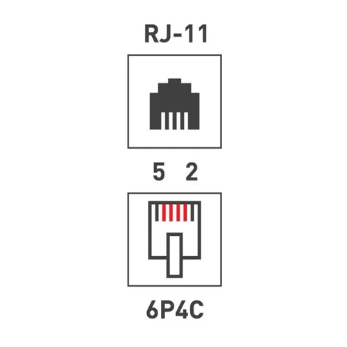 Розетка телефонная 1-м ОП RJ11(6P4C) Rexant 06-0100-B