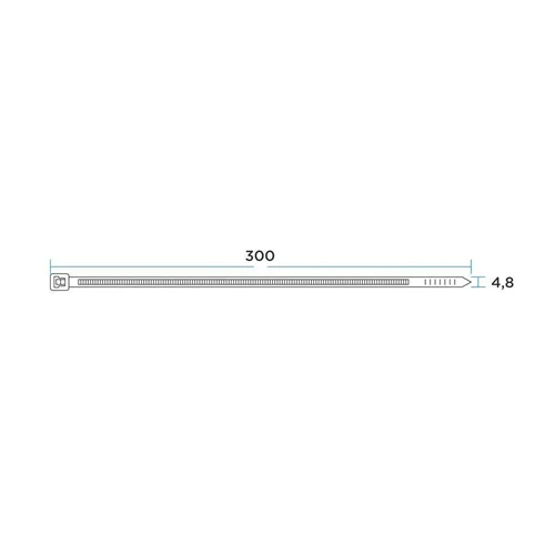 Хомут кабельный 4.8х300 нейл. разноцвет. (уп.25шт) Rexant 07-0308-25