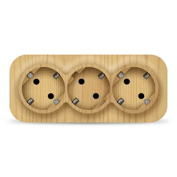 Розетка 3-м ОП 16А IP20 с заземл. сосна IONICH 1440