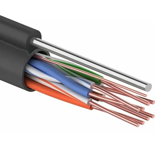 Кабель витая пара LANsens UTP, 4 пары Cat.5e, PE, outdoor messenger, master, 305м