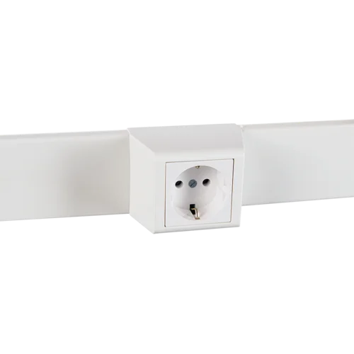 Суппорт с рамкой 1 пост (45х45) на профиль для кабельных каналов 100х50, 105х50