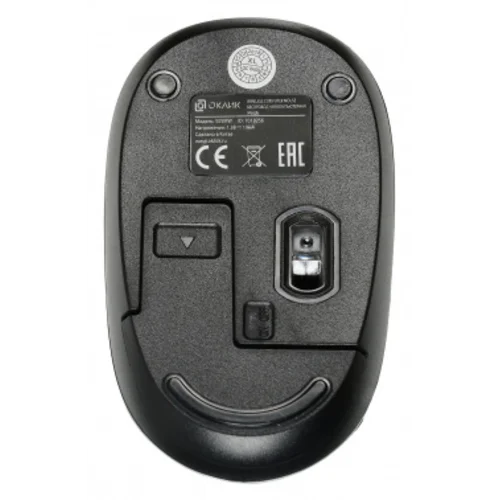 Мышь Оклик 505MW черный оптическая (1000dpi) беспроводная USB для ноутбука (3but)