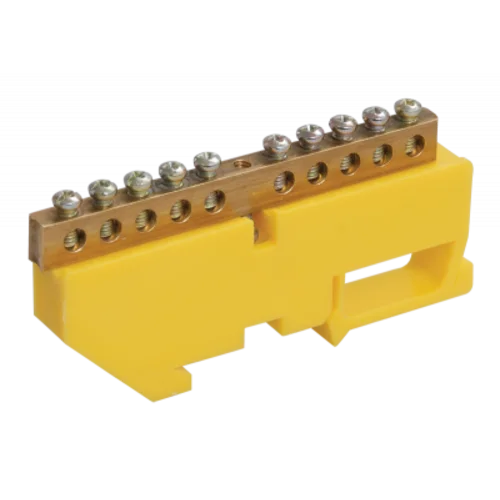 Шина PE "земля" на DIN-изоляторе ШНИ-6х9-12-Д-Ж ИЭК YNN10-69-12D-K05