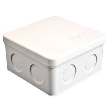 Коробка распределительная ОП 105х105х56мм IP54 7 выходов без гермовводов крышка защелкивающаяся бел.