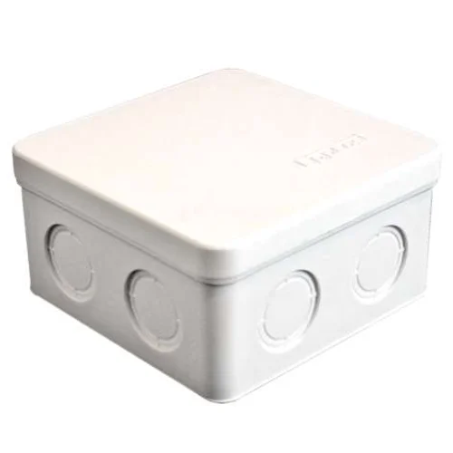 Коробка распределительная ОП 105х105х56мм IP54 7 выходов без гермовводов крышка защелкивающаяся бел.