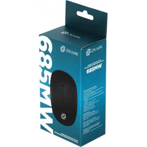 Мышь Оклик 685MW черный оптическая (1200dpi) беспроводная USB для ноутбука (3but)