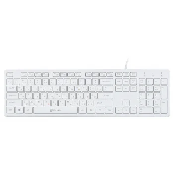 Клавиатура Оклик 500M белый USB slim Multimedia