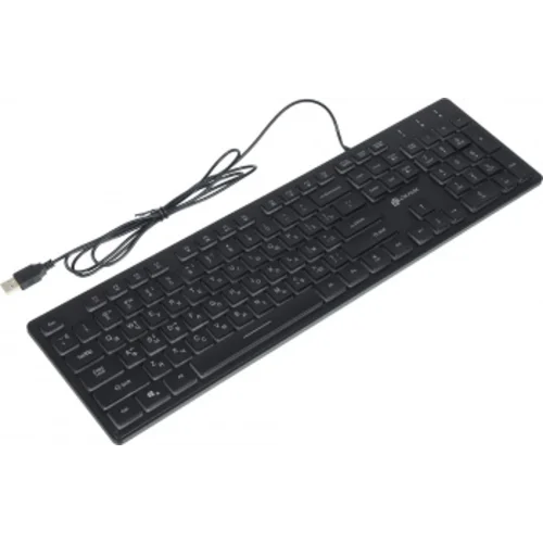 Клавиатура Оклик 550ML черный USB slim Multimedia LED