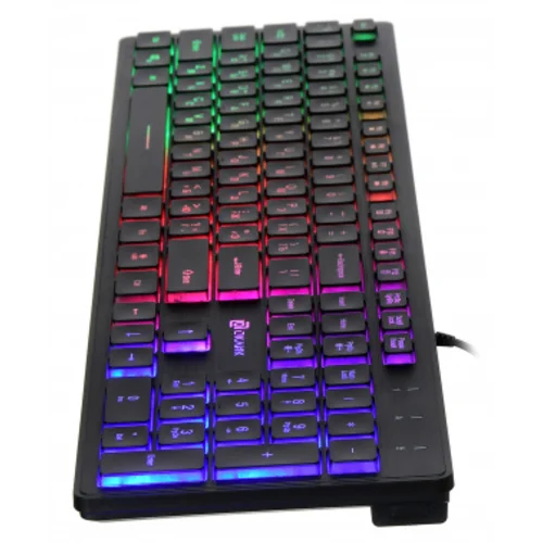 Клавиатура Оклик 550ML черный USB slim Multimedia LED