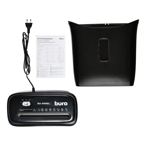 Шредер Buro Home BU-S506C (секр.P-4) фрагменты 5лист. 12лтр. пл.карты