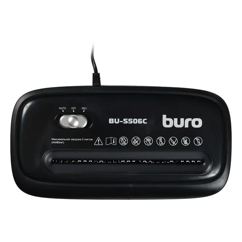 Шредер Buro Home BU-S506C (секр.P-4) фрагменты 5лист. 12лтр. пл.карты