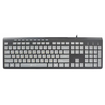 Клавиатура Оклик 480M черный/серый USB slim Multimedia (1067199)