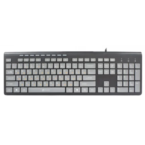 Клавиатура Оклик 480M черный/серый USB slim Multimedia (1067199)