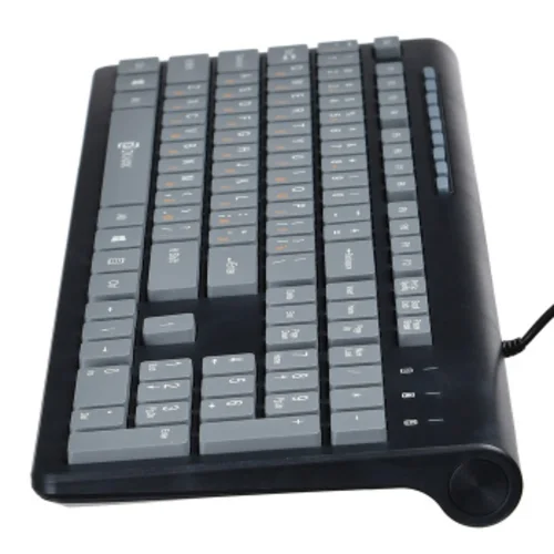 Клавиатура Оклик 480M черный/серый USB slim Multimedia (1067199)