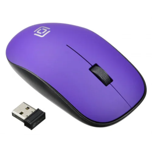 Мышь Оклик 515MW черный/пурпурный оптическая (1000dpi) беспроводная USB для ноутбука (3but)