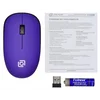 Мышь Оклик 515MW черный/пурпурный оптическая (1000dpi) беспроводная USB для ноутбука (3but)