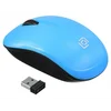 Мышь Оклик 525MW черный/голубой оптическая (1000dpi) беспроводная USB для ноутбука (3but)