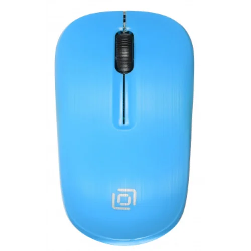 Мышь Оклик 525MW черный/голубой оптическая (1000dpi) беспроводная USB для ноутбука (3but)