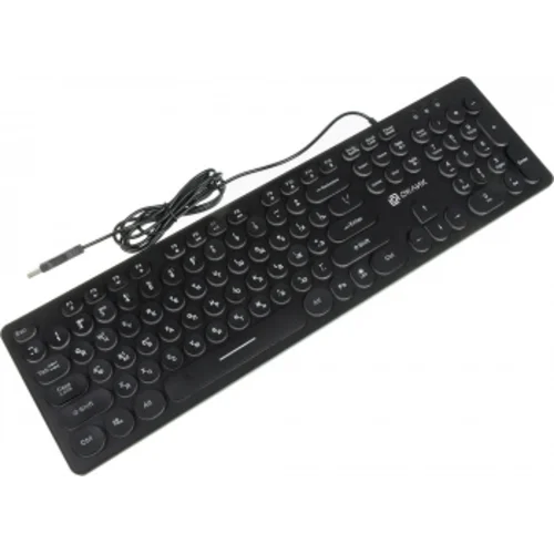 Клавиатура Оклик 420MRL черный USB slim Multimedia LED