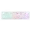Клавиатура Оклик 420MRL белый USB slim Multimedia LED