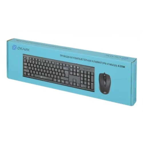 Клавиатура + мышь Оклик 630M клав:черный мышь:черный USB (1091260)